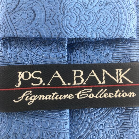 JoS. A. BANK BLUE TONE ON TONE ALL SILK NECKTIE - Picture 4 of 13